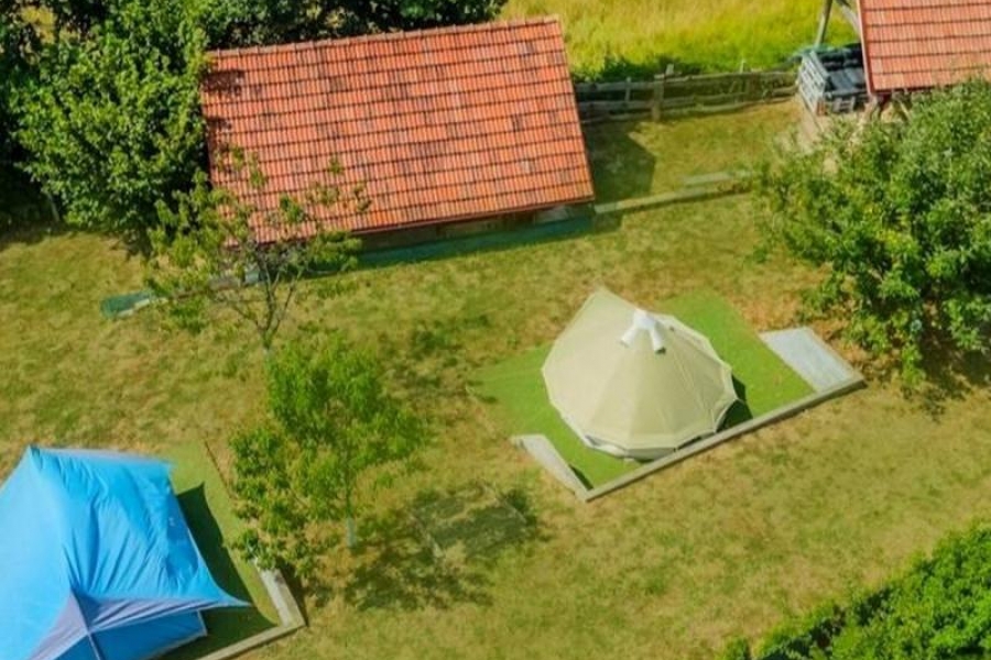 Blue tent