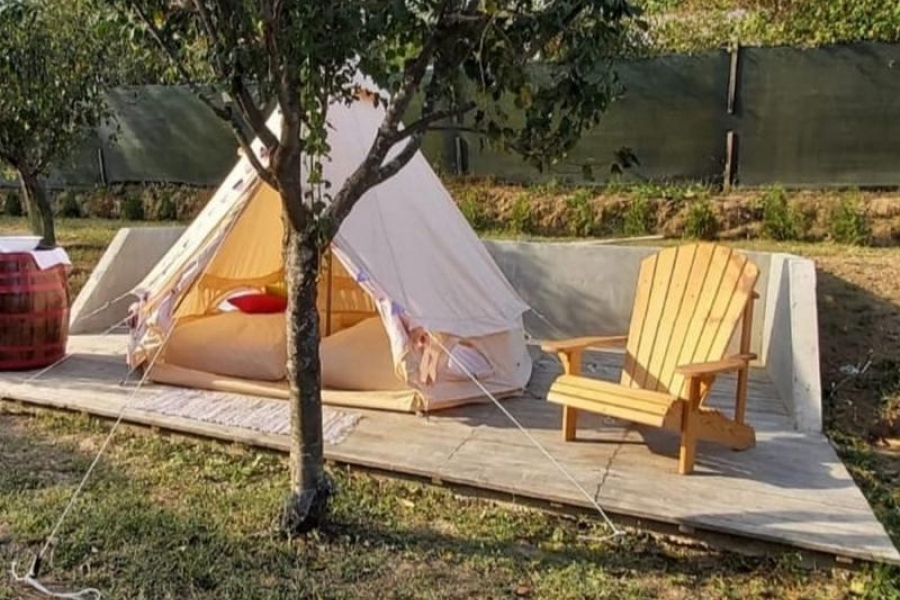 Blue tent